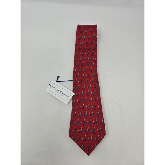 NWT VINEYARD VINES CUSTOM COLLECTION UNCLE SAM RED SILK NECKTIE MENSWEAR TIE - Picture 2 of 12